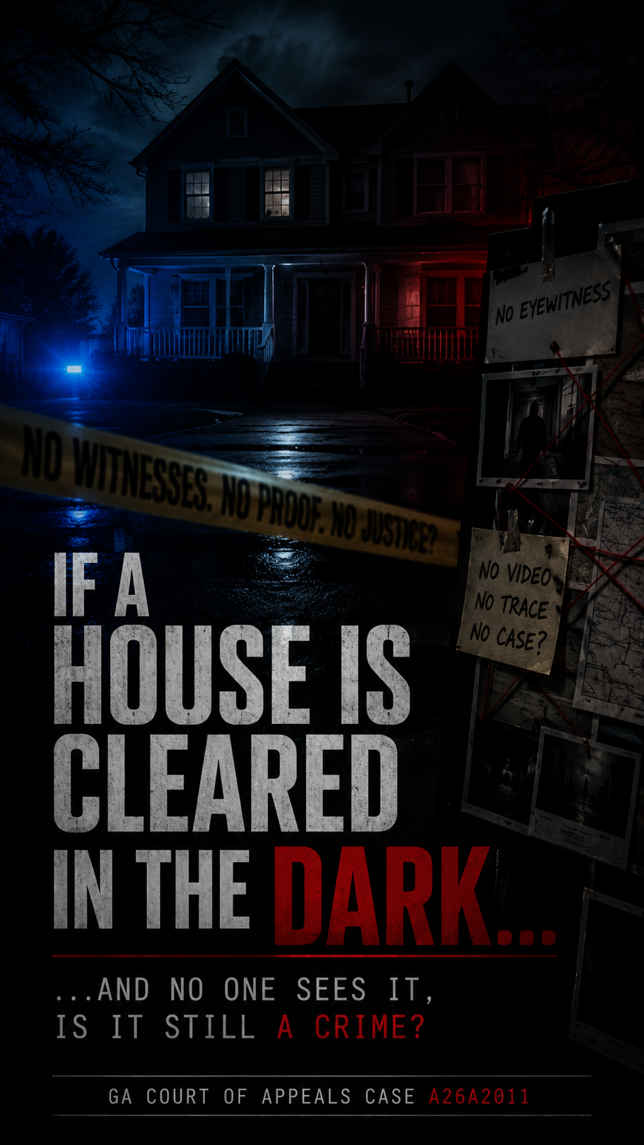 If a house is cleared in the dark